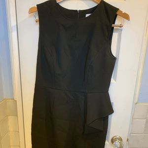 LOFT Office ready LBD Black Dress w/ peplum touch